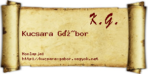 Kucsara Gábor névjegykártya